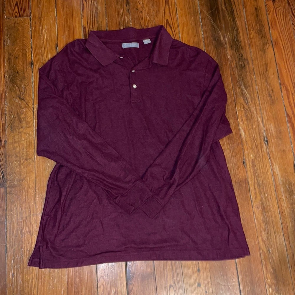 Maroon long-sleeve polo!